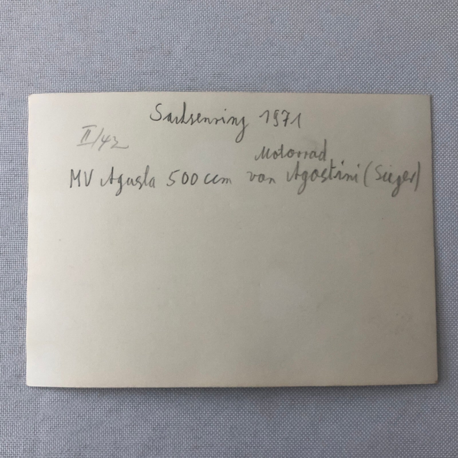 Vintage Motorcycle Racing Photo photograph MV Augusta Bike 1971 Giacomo Agostini