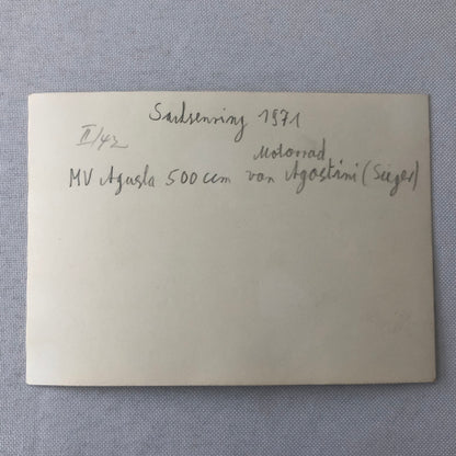 Vintage Motorcycle Racing Photo photograph MV Augusta Bike 1971 Giacomo Agostini