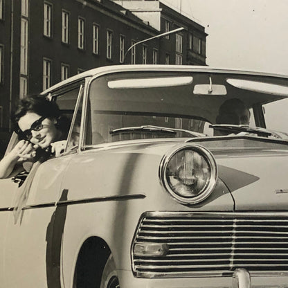Vintage Photo Photograph Lot Woman with Opel Car - Tag AL22E1