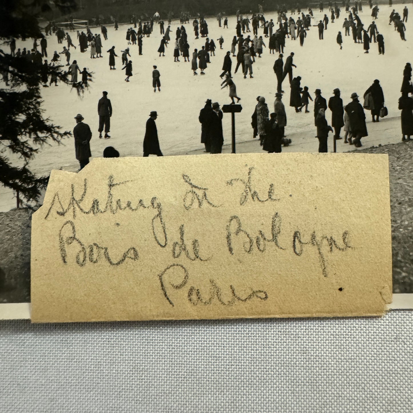Paris Ice Skating Bais de Boulogne Press Photo Photograph Agence Trampus 1934