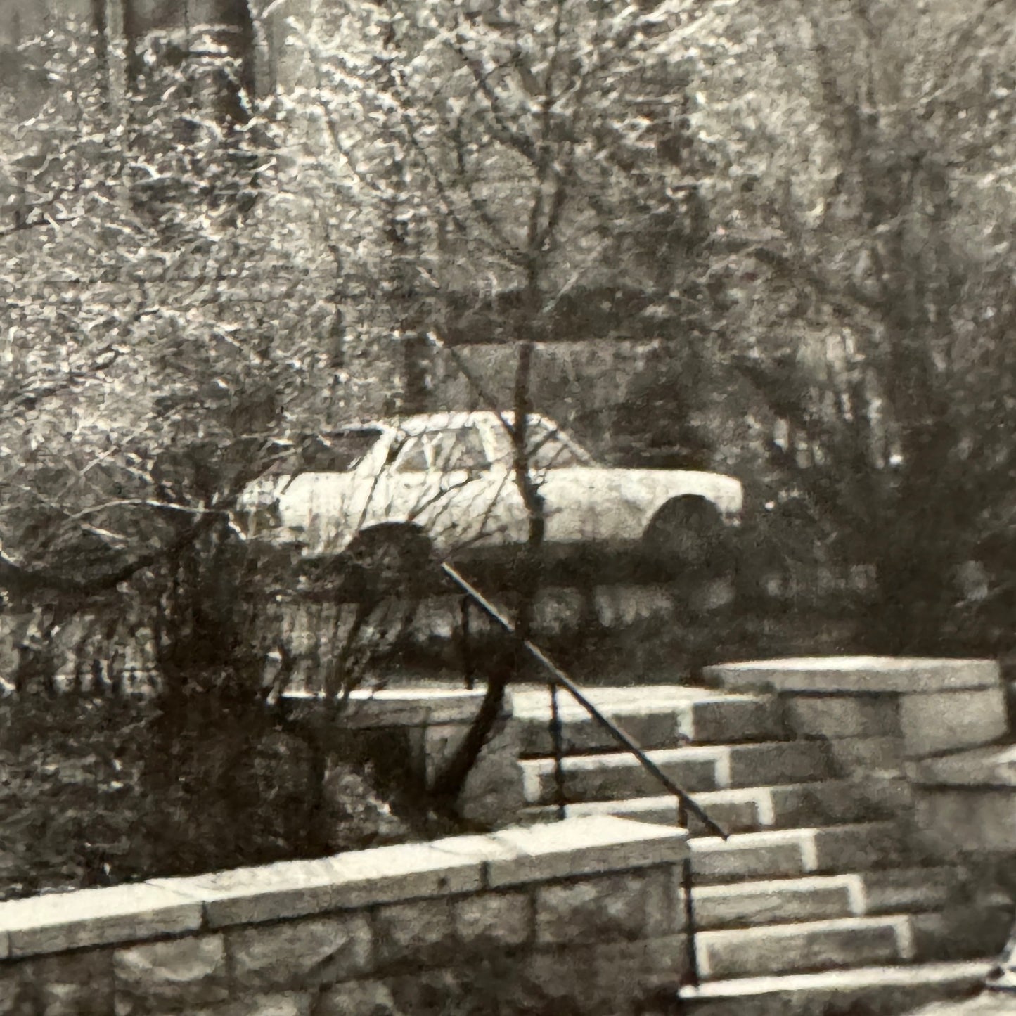 Vintage Street Photograph VW Volkswagen Beetle Montreal Foam Mounted Large Print