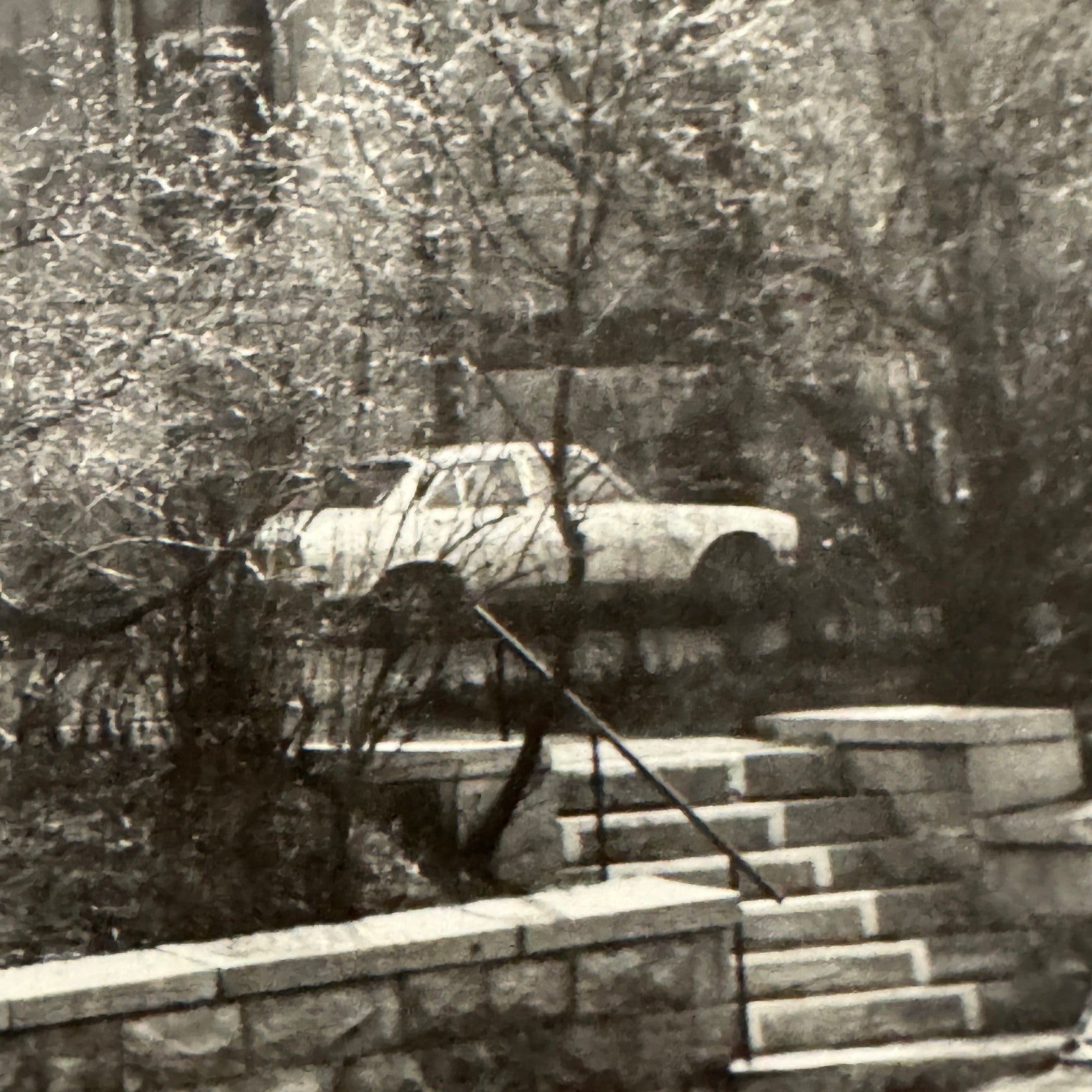 Vintage Street Photograph VW Volkswagen Beetle Montreal Foam Mounted Large Print