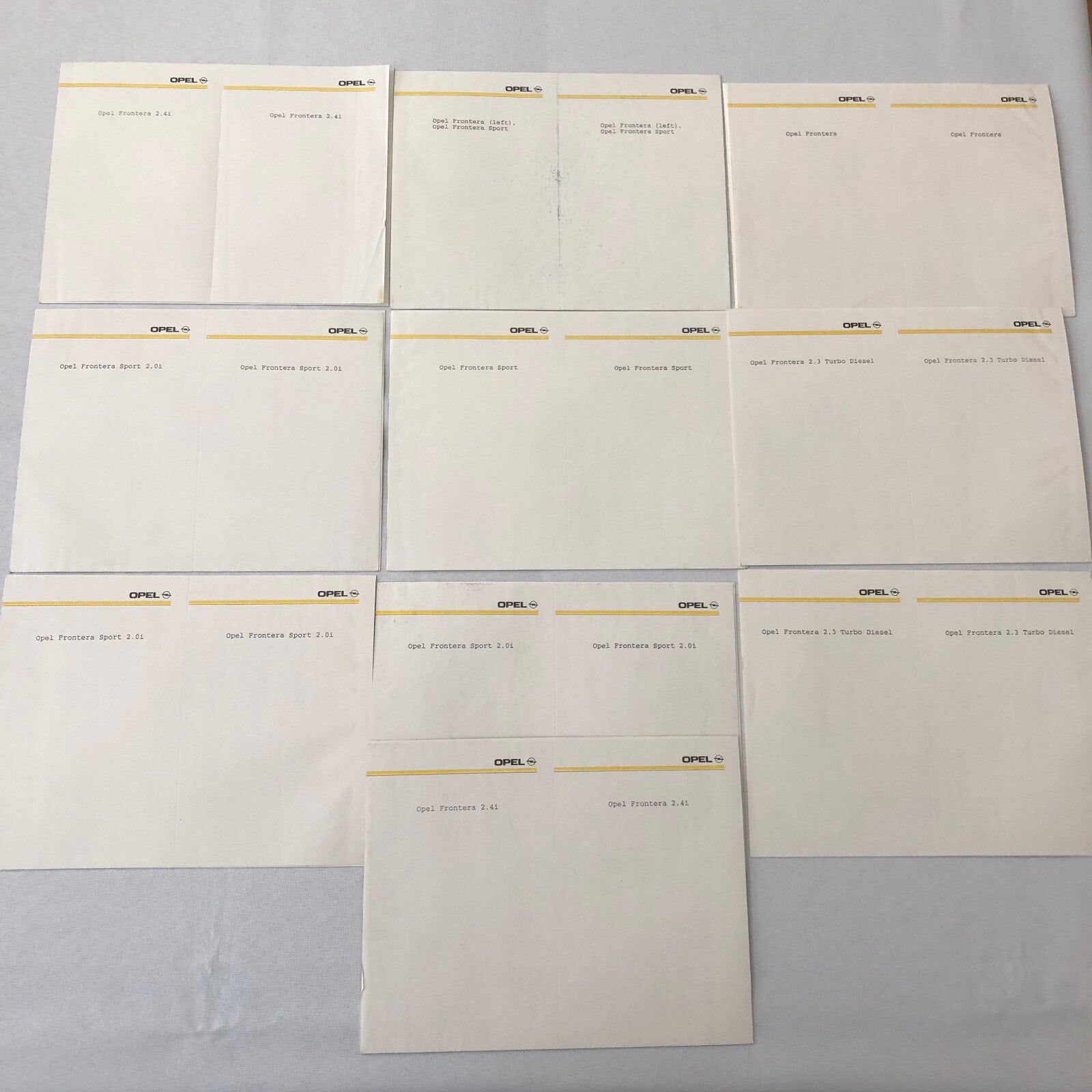 Opel Frontera SUV Truck Factory Press Photo Photograph Lot of 10 Sport +