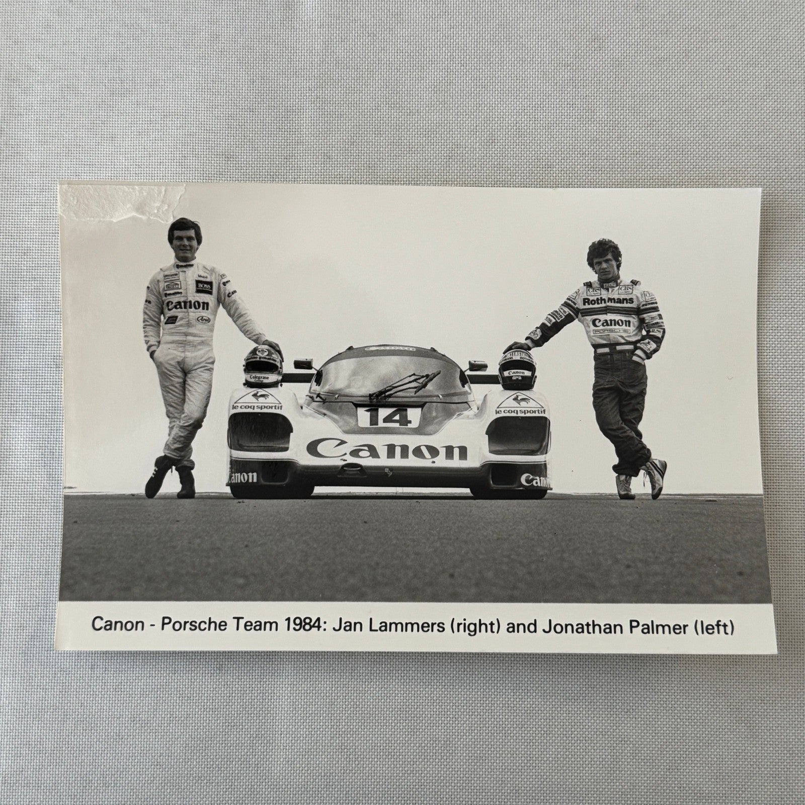 1984 Canon Porsche Racing Press Kit Photos Jan Lammers Jonathan Palmer