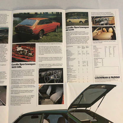 Toyota Corolla Sportswagon Station Wagon Sales Brochure Catalog Poster DUTCH