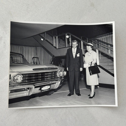 Vintage Oldsmobile Car in Snow Photo NEGATIVE with Print Automobile Photograph