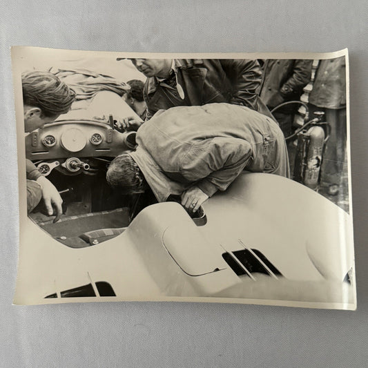 Vintage Racing Photo Photograph 1955 British Grand Prix Mercedes Benz W196 Car