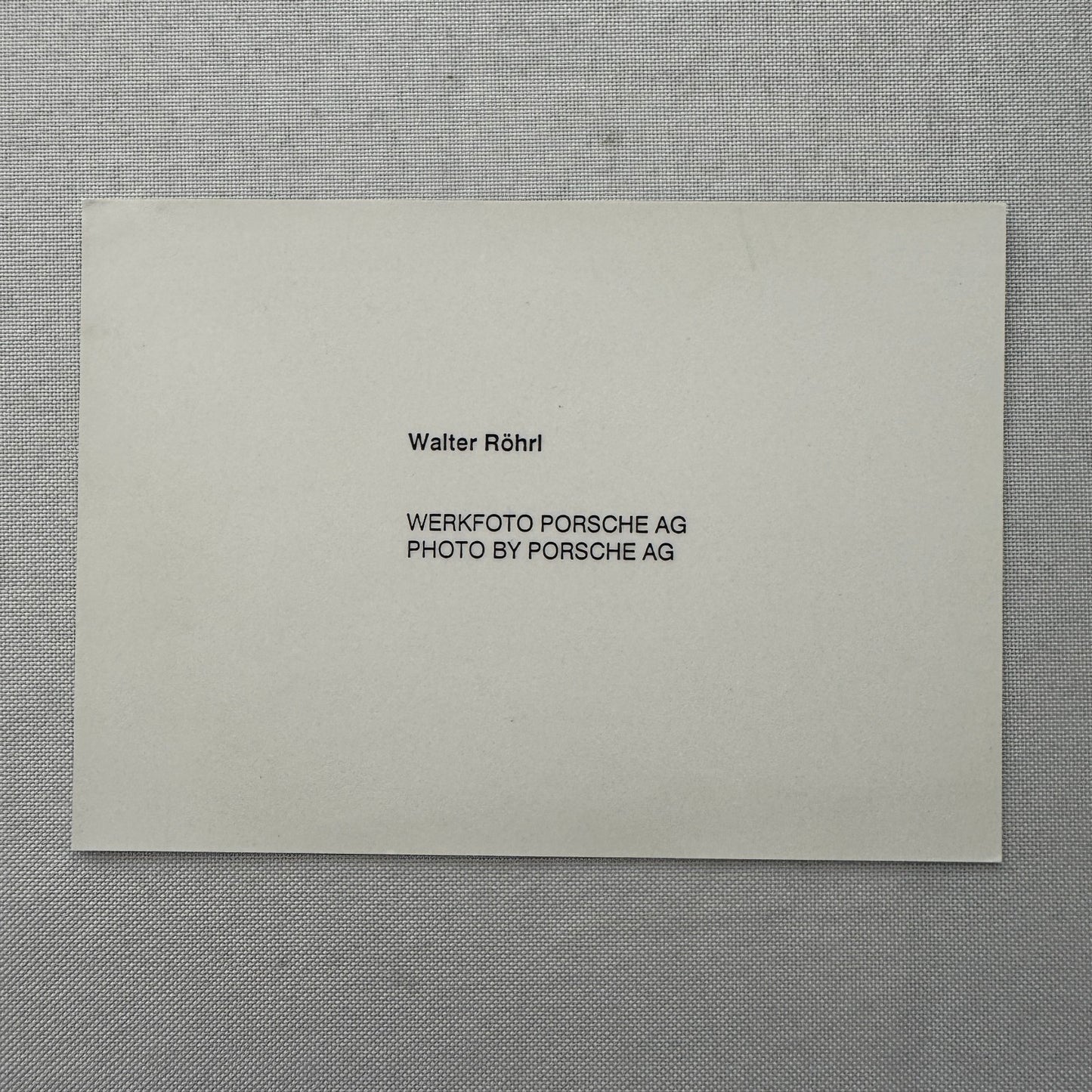 Walter Rohrl Porsche Rally Racing Factory Press Photo Photograph Print Vintage