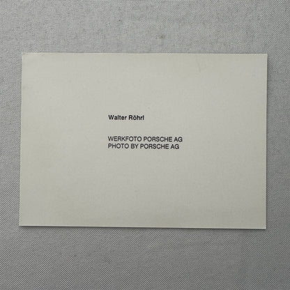 Walter Rohrl Porsche Rally Racing Factory Press Photo Photograph Print Vintage