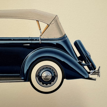 1936 Ford Type 750 Phaeton Car Illustration Art Drawing Hand Drawn Robert Preis