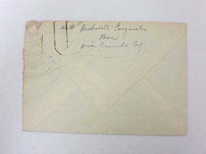 Vintage 1951 Grand Prix Bari Racing Stamp on Envelope with Postage Stamp 