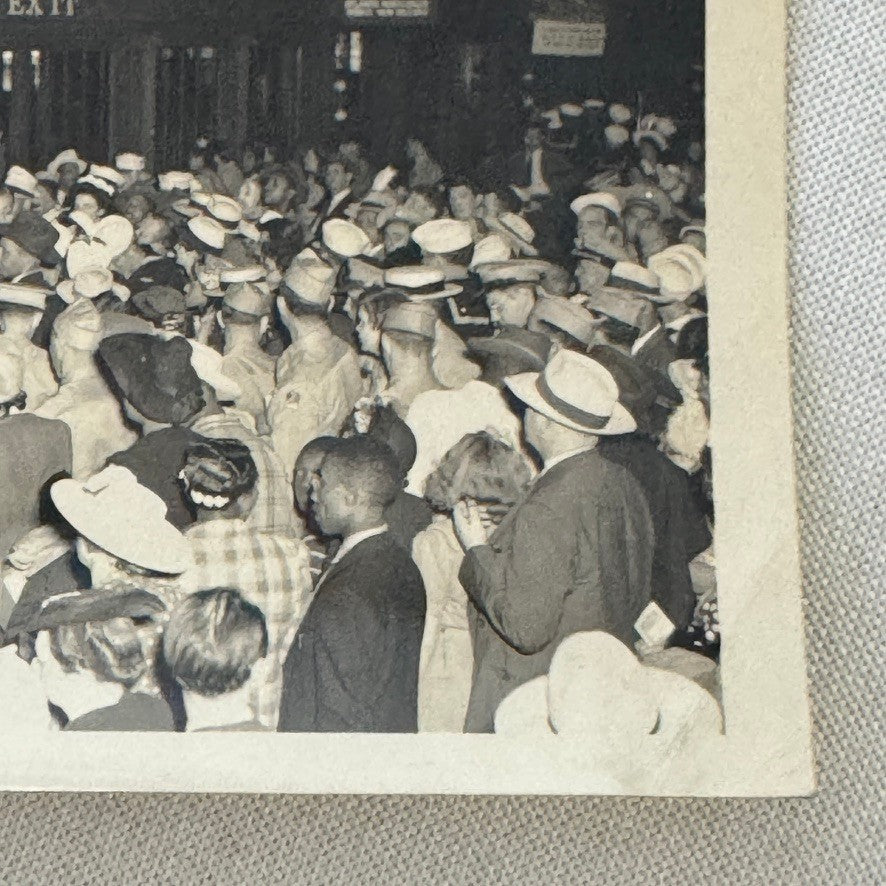 Vintage Railroad Station Photograph Washington DC Crowd Photo