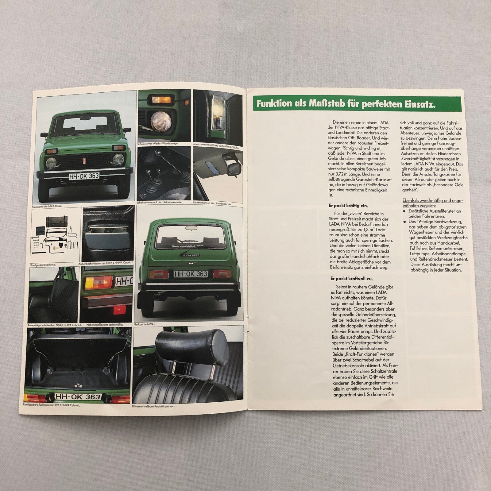 Lada Niva Car Sales Brochure Catalog Niva L Niva Cabrio L German Text European