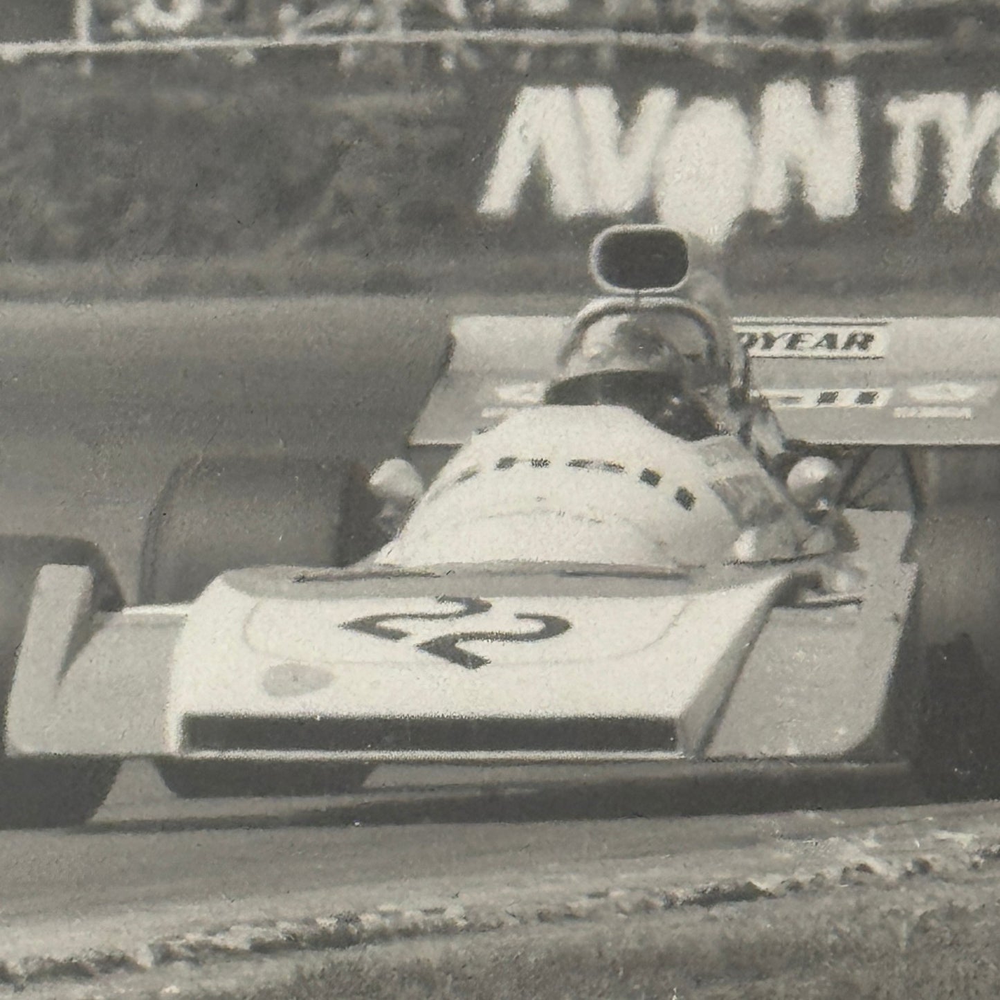 Vintage Racing Photo 1971 British Grand Prix Race Chris Amon