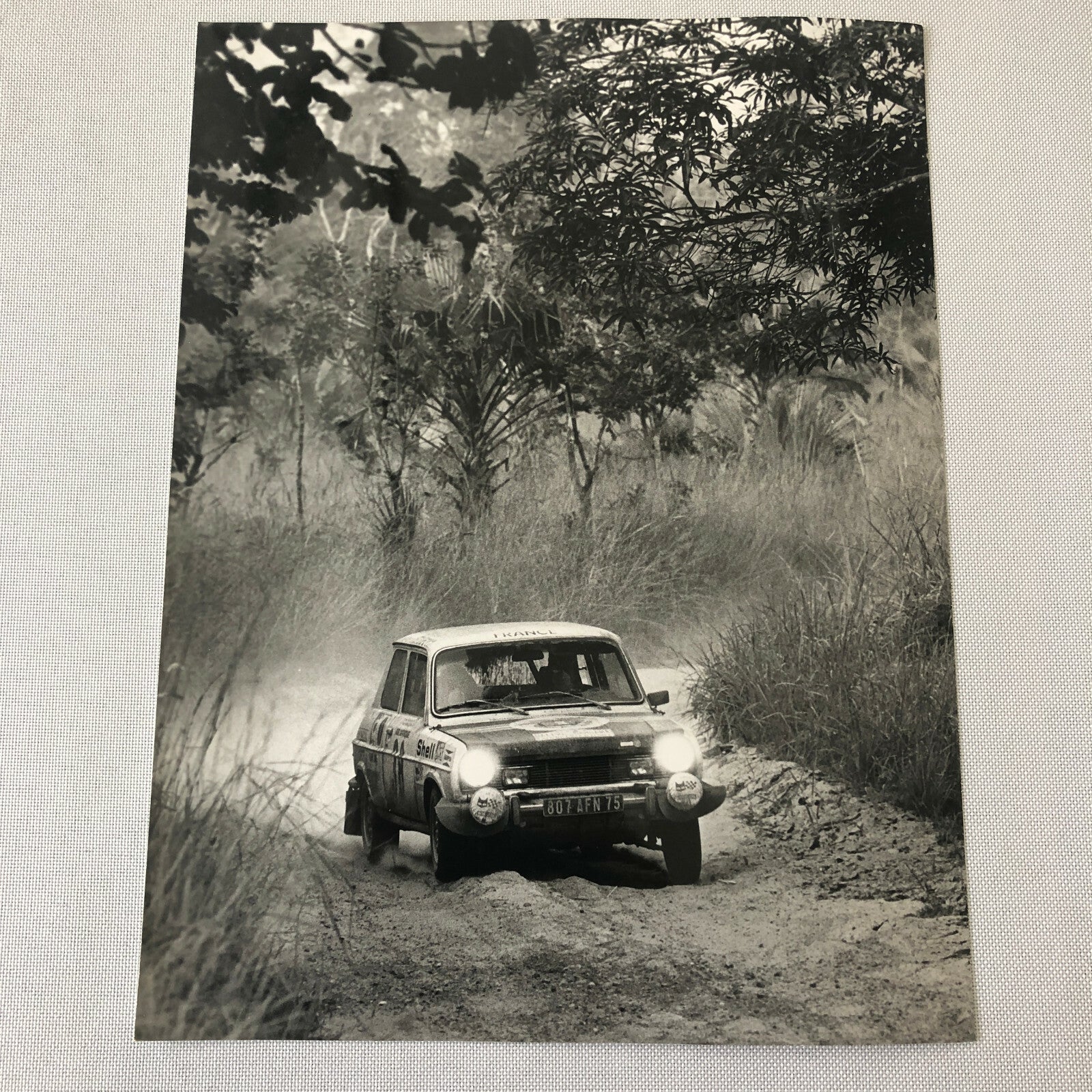 Vintage Rally Racing Photo Photograph 1974 Rallye du Bandama Car 