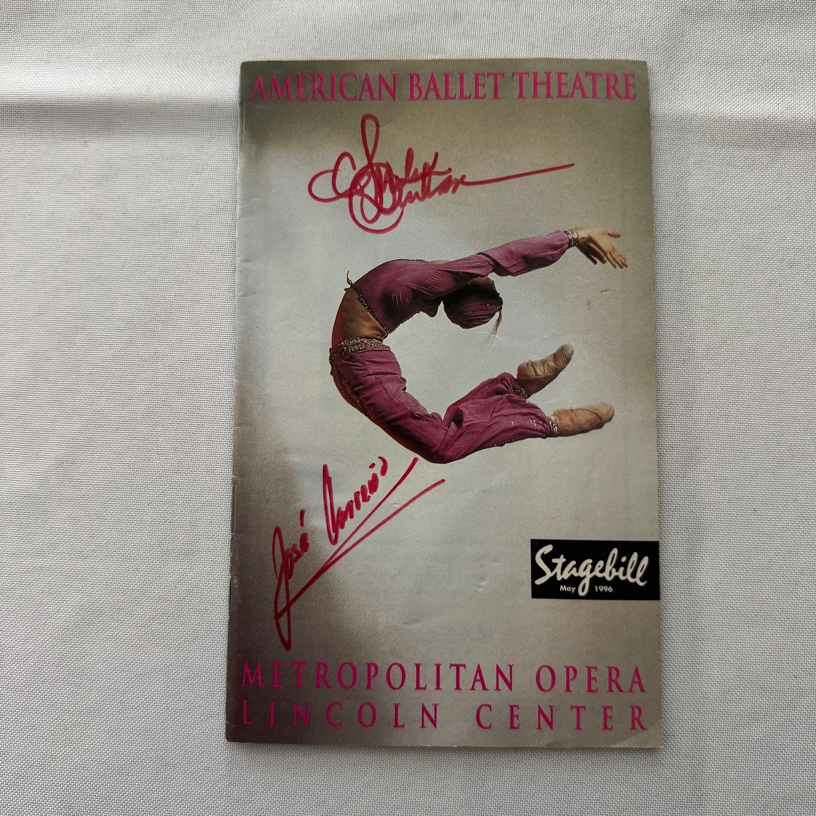 American Ballet Theatre Stagebill Playbill Program Signed Jose Manuel Carreno 96