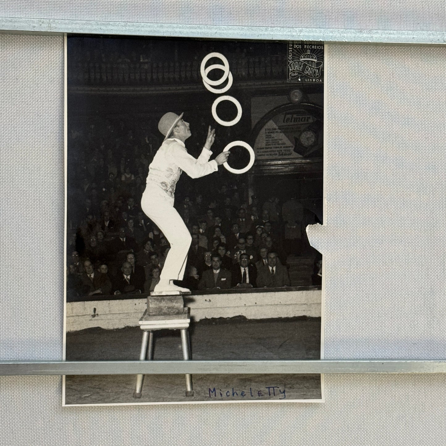 Vintage Circus Juggling Balancing Act Photo Photograph Micheletty