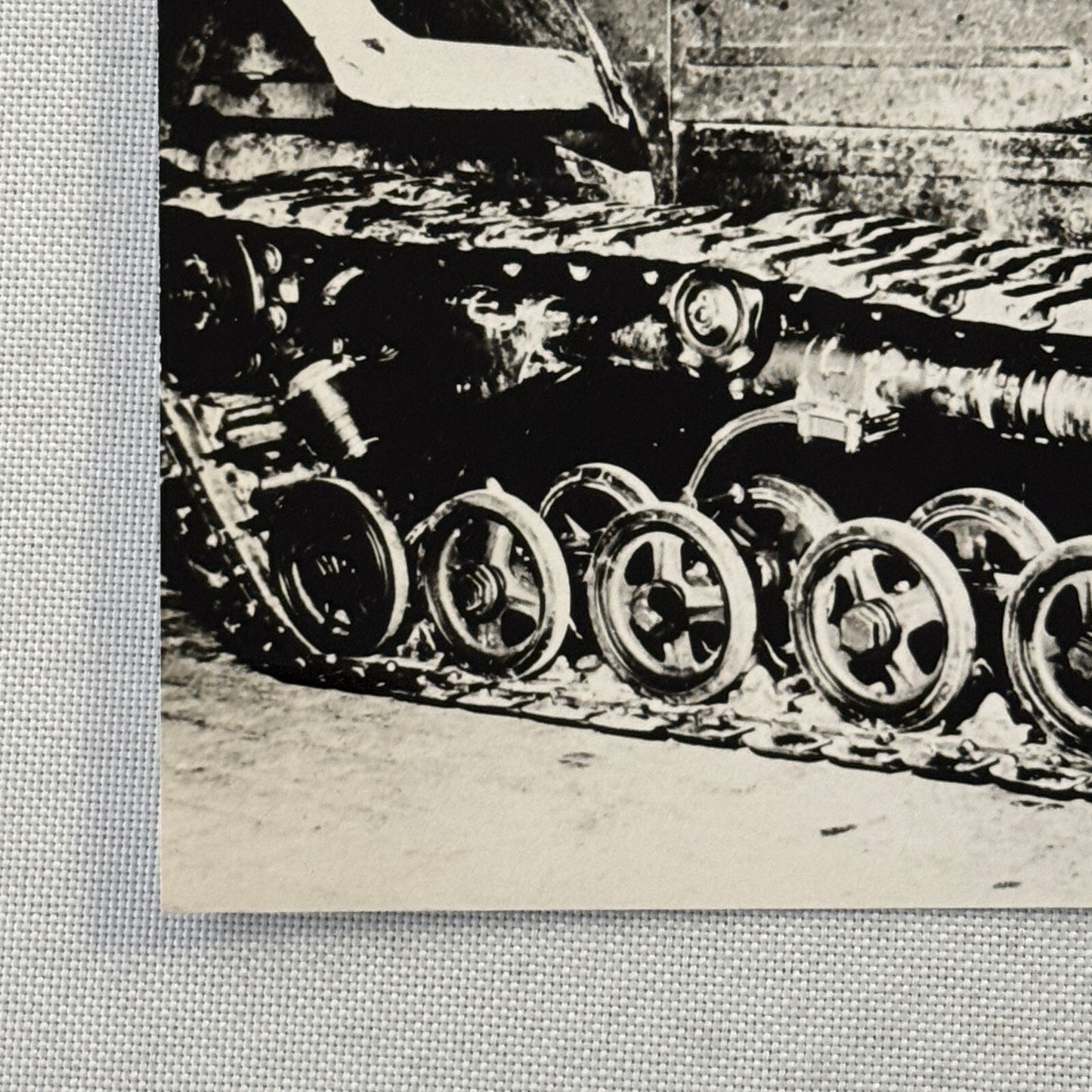 Tank Tracks Vintage Photo Photograph Military Image Print