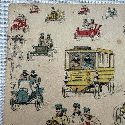 Vintage Car Automobile Postcard Post Card Italy Italian Posted with Stamp