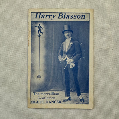 Vintage Circus Performer Postcard Post Card Harry Blasson Skate Dancer