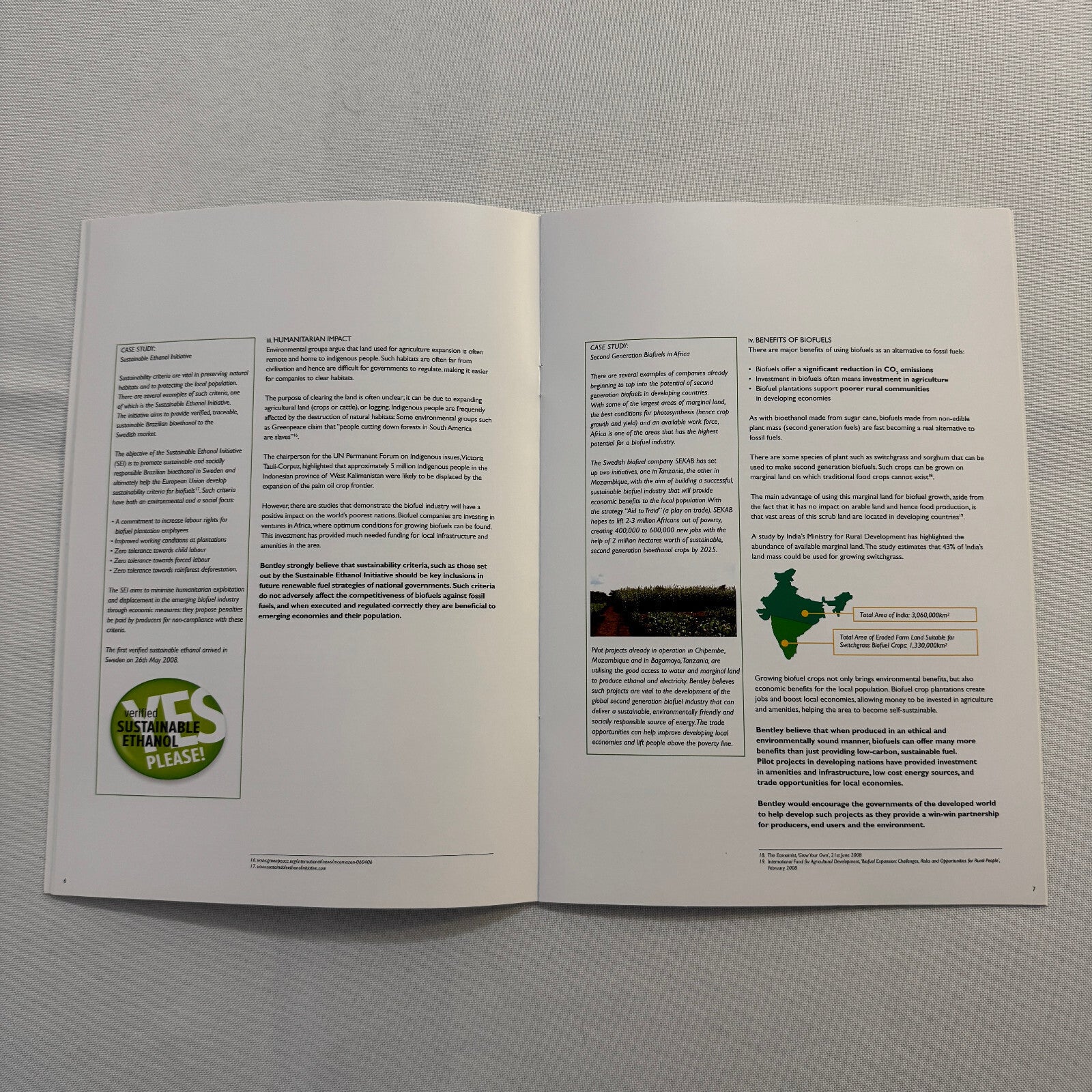 Bentley and the Future of Bio Fuels Car Sales Brochure Catalog Advertising 2009