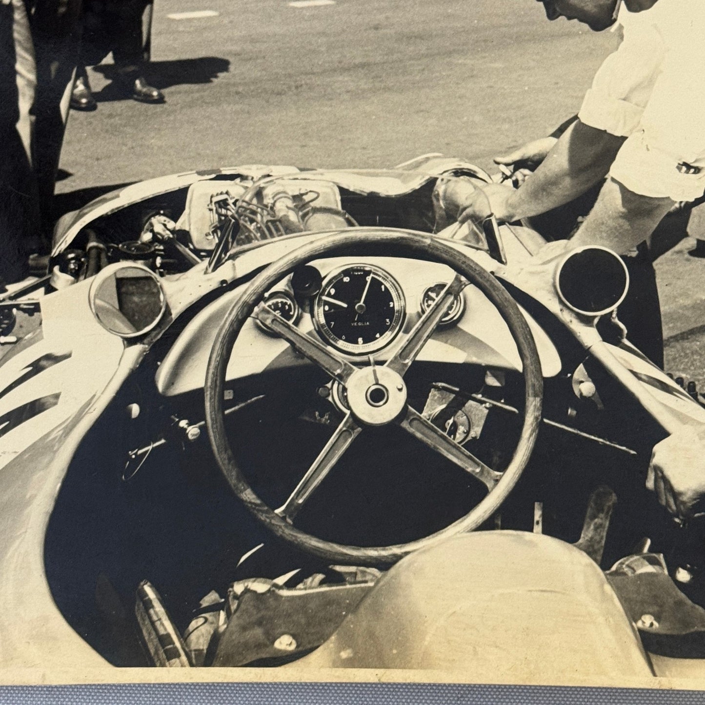 Vintage Racing Photo Photograph Juan Manuel Fangio Mercedes W196 1955 British GP