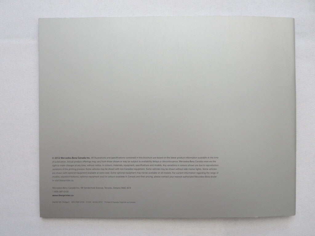 2013 Mercedes Sprinter Van Sales Brochure Catalog Advertising 
