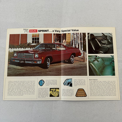 1974 GMC Sprint Pickup Sales Brochure Catalog Advertising Vintage