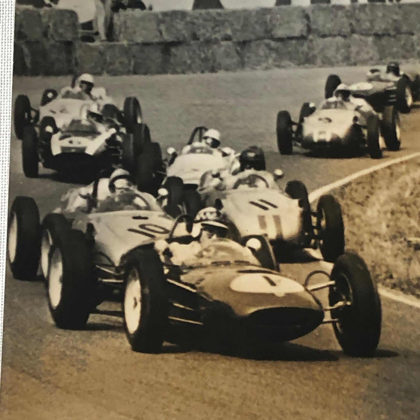1961 Associated Press Racing Photo Photograph Innes Ireland Lotus Car + 