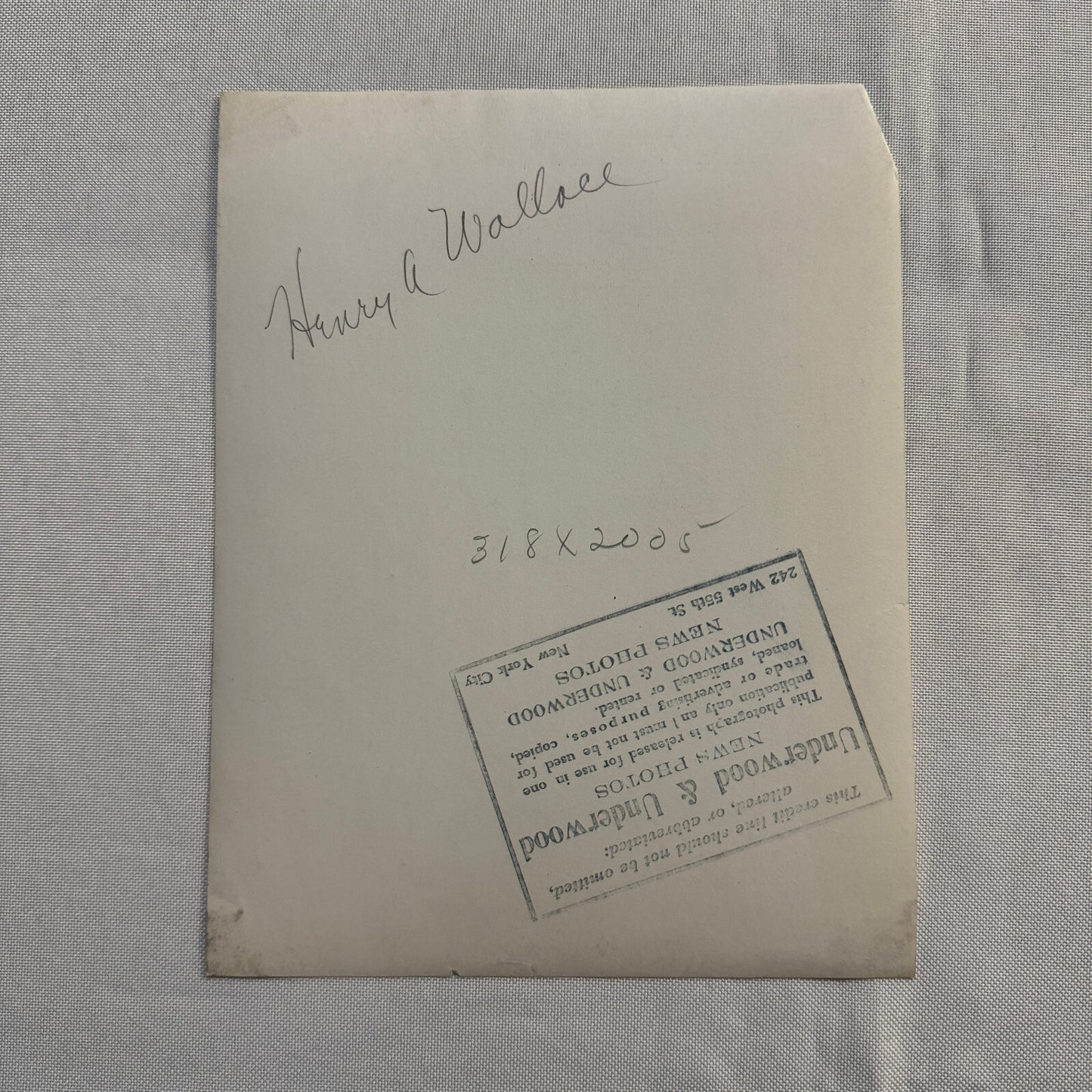 Vintage Press Photo Photograph Henry A Wallace Vice President FDR Roosevelt