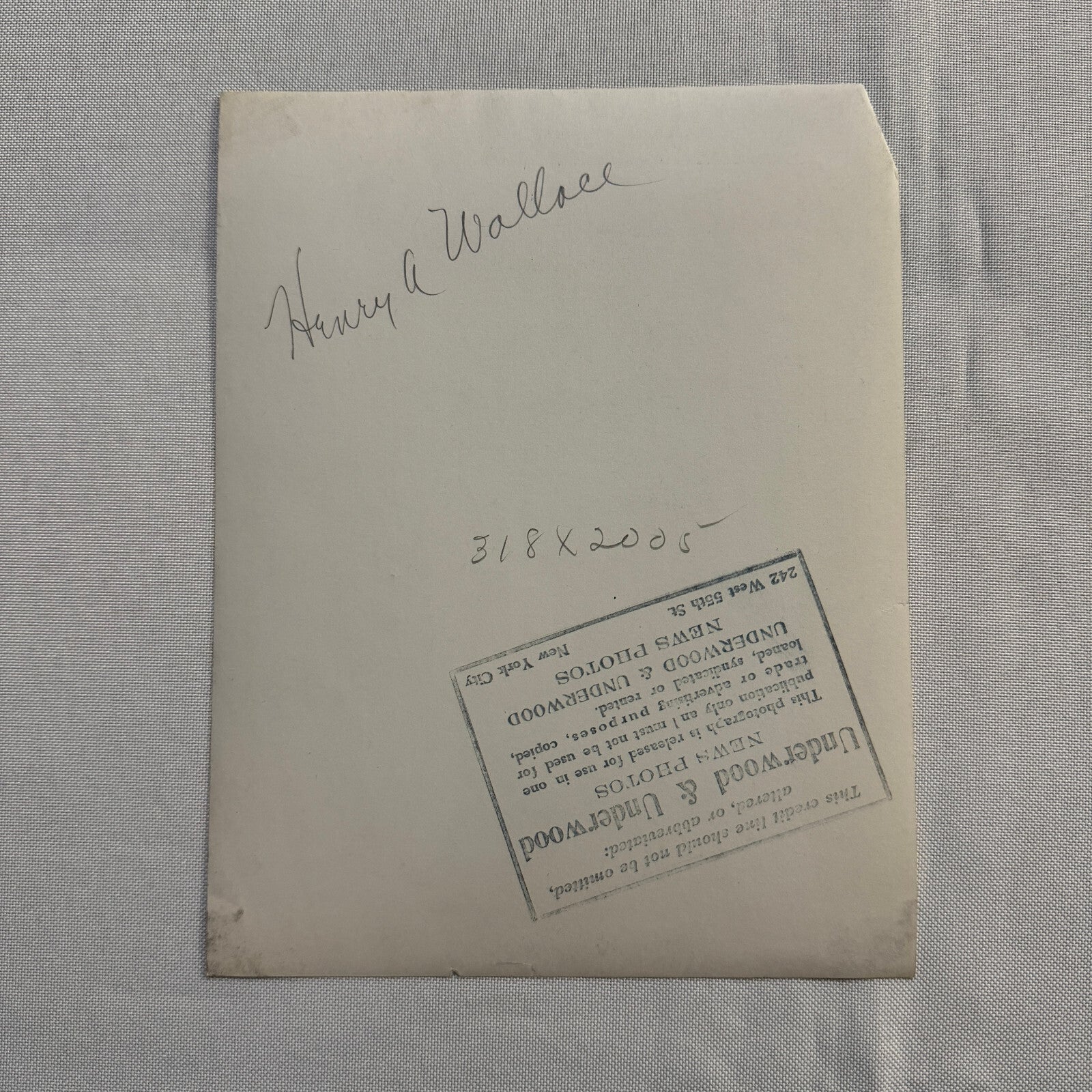 Vintage Press Photo Photograph Henry A Wallace Vice President FDR Roosevelt