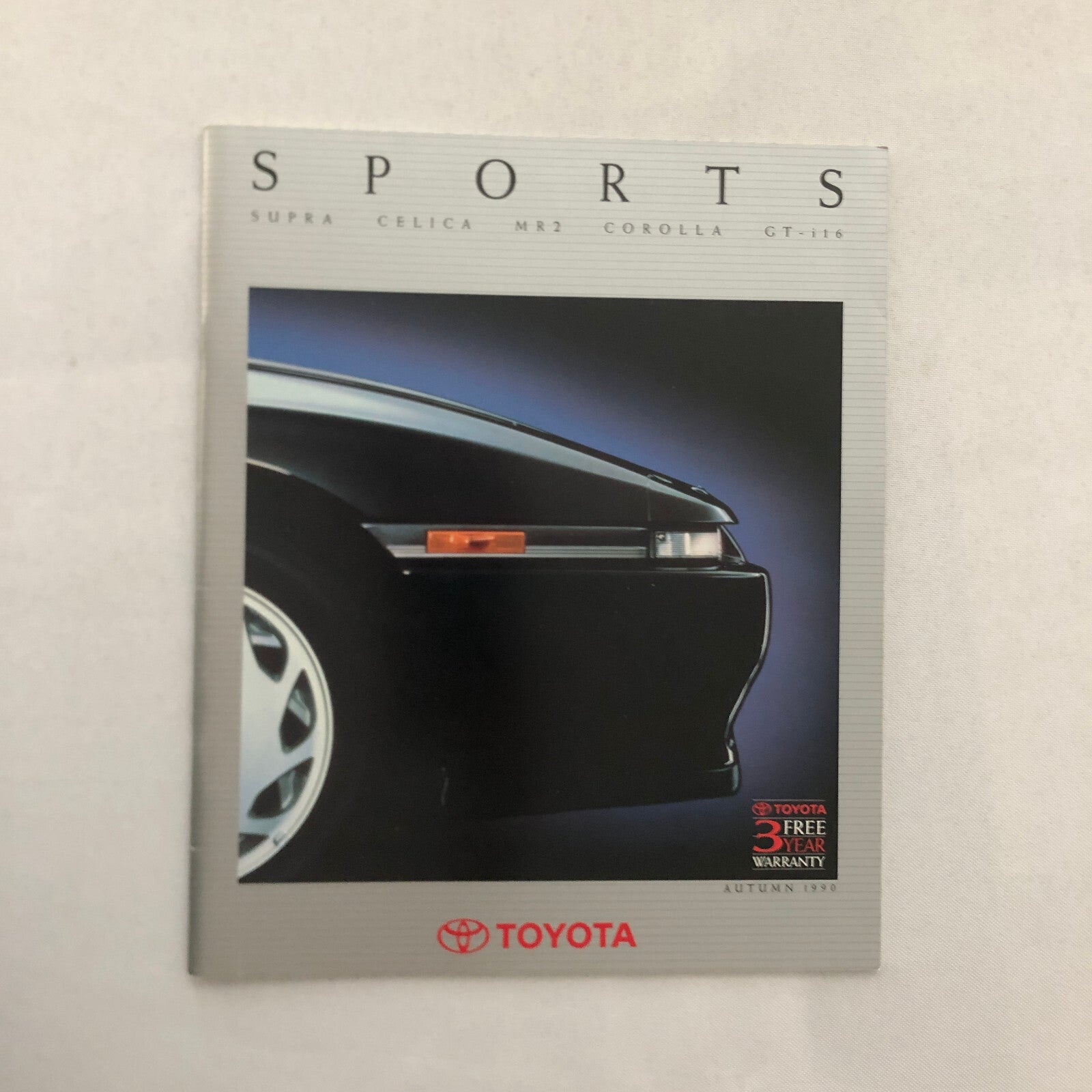 1990 Toyota Sports Car Sales Brochure Catalog Celica Supra MR2 Corolla UK Market