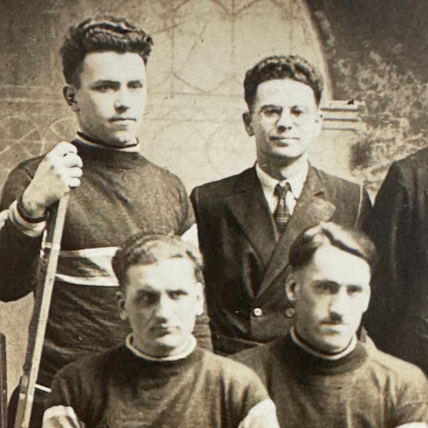 1928 Antique Hockey RPPC Real Photo Postcard Post Card Team Vintage Sports