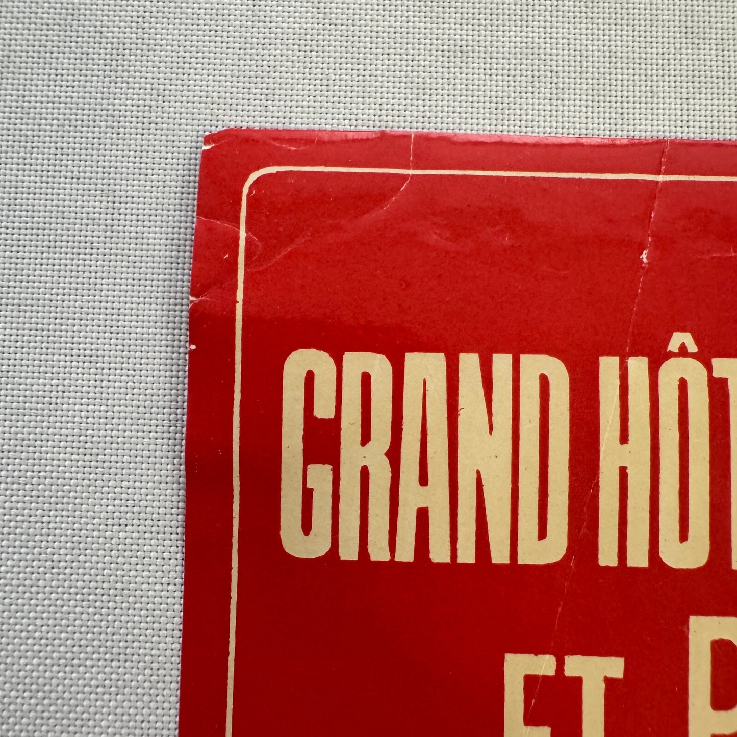 Vintage Hotel Travel Label Grand Hotel de France et Paris Cadiz French