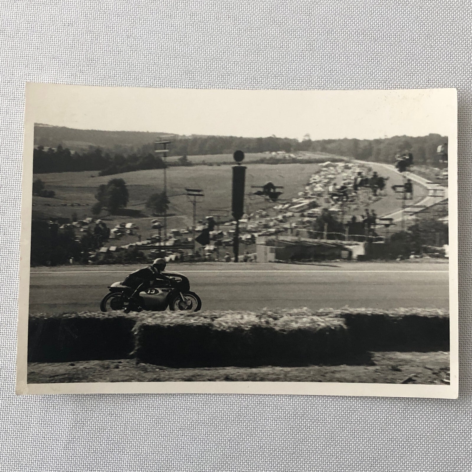 Vintage Motorcycle Racing Photo photograph Race Bike Rider
