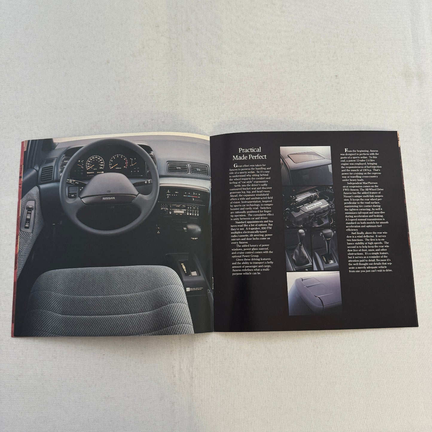1990 Nissan Axxess Car Sales Brochure Catalog Vintage Advertising Canadian