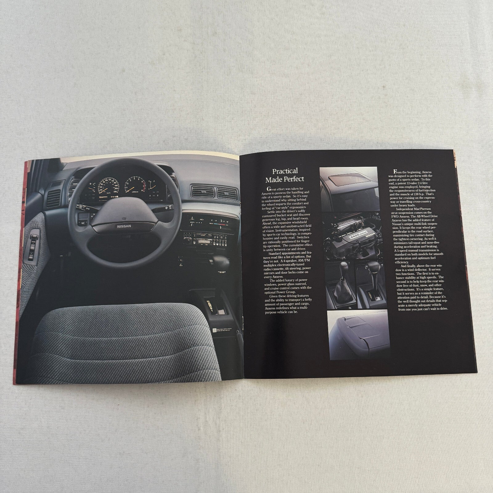 1990 Nissan Axxess Car Sales Brochure Catalog Vintage Advertising Canadian