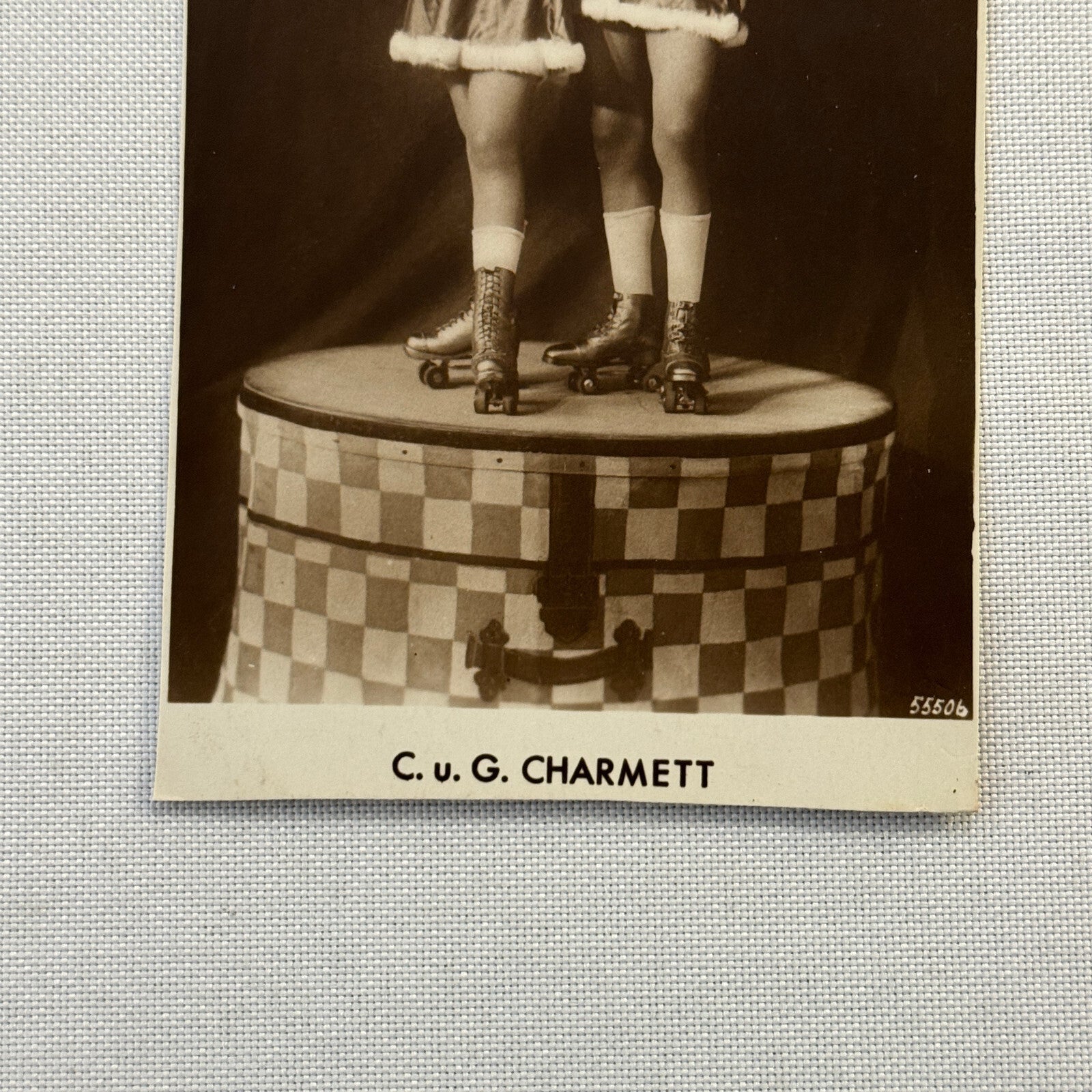 Roller Skating Circus Act Postcard Post Card Lot 2x Charmett European Skate