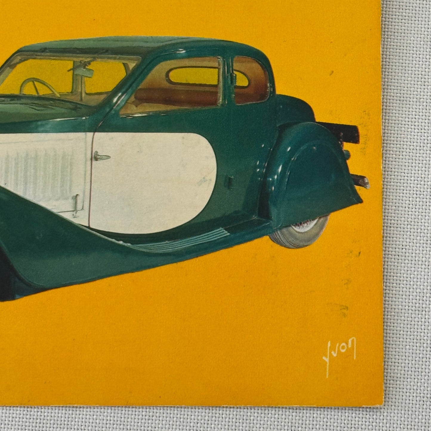 1935 Bugatti Coupe Ventoux Car Automobile Vintage Postcard Post Card