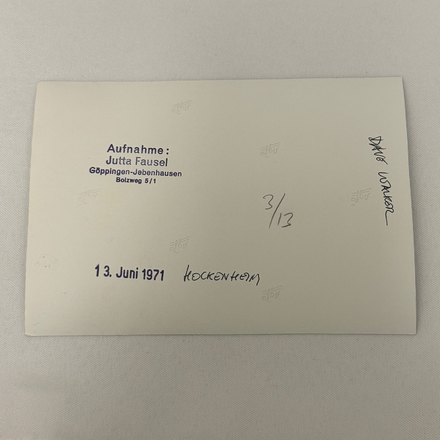 Vintage Racing Photo 1971 Hockenheim Race Dave Walker Motorsport Photograph