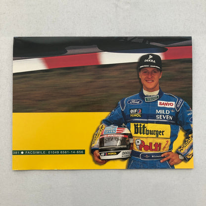 Michael Schumacher Benetton Formula One F1 Racing Poster Bitburger Beer