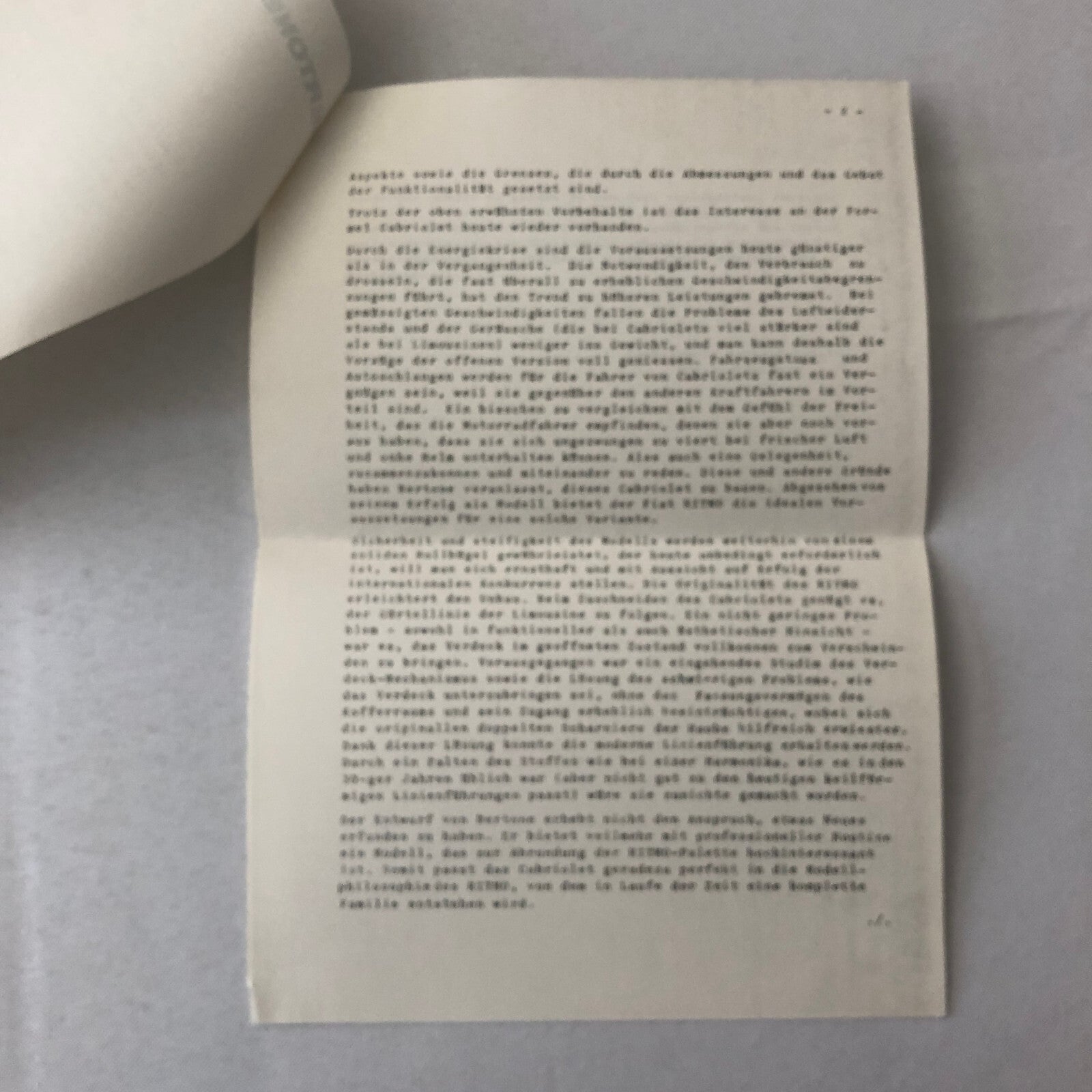 Fiat Bertone Ritmo Press Kit Cabriolet Convertible Photographs Brochure