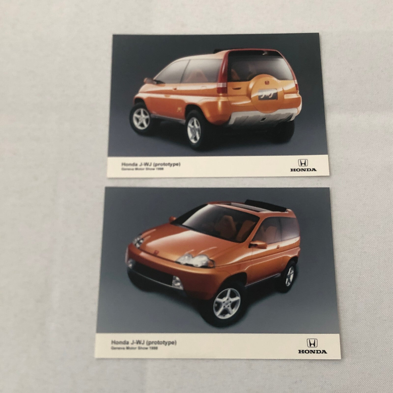 Honda J-WJ Concept Car Prototype Factory Press Photo Photograph Lot 2x 1998