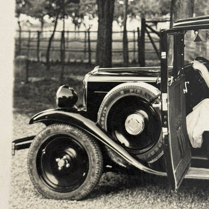 Antique Car Automobile Women Italian Real Photo Postcard RPPC Photograph
