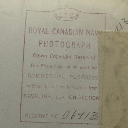 Royal Canadian Navy HMS Hesperus Ship Photo Vintage Military Photograph