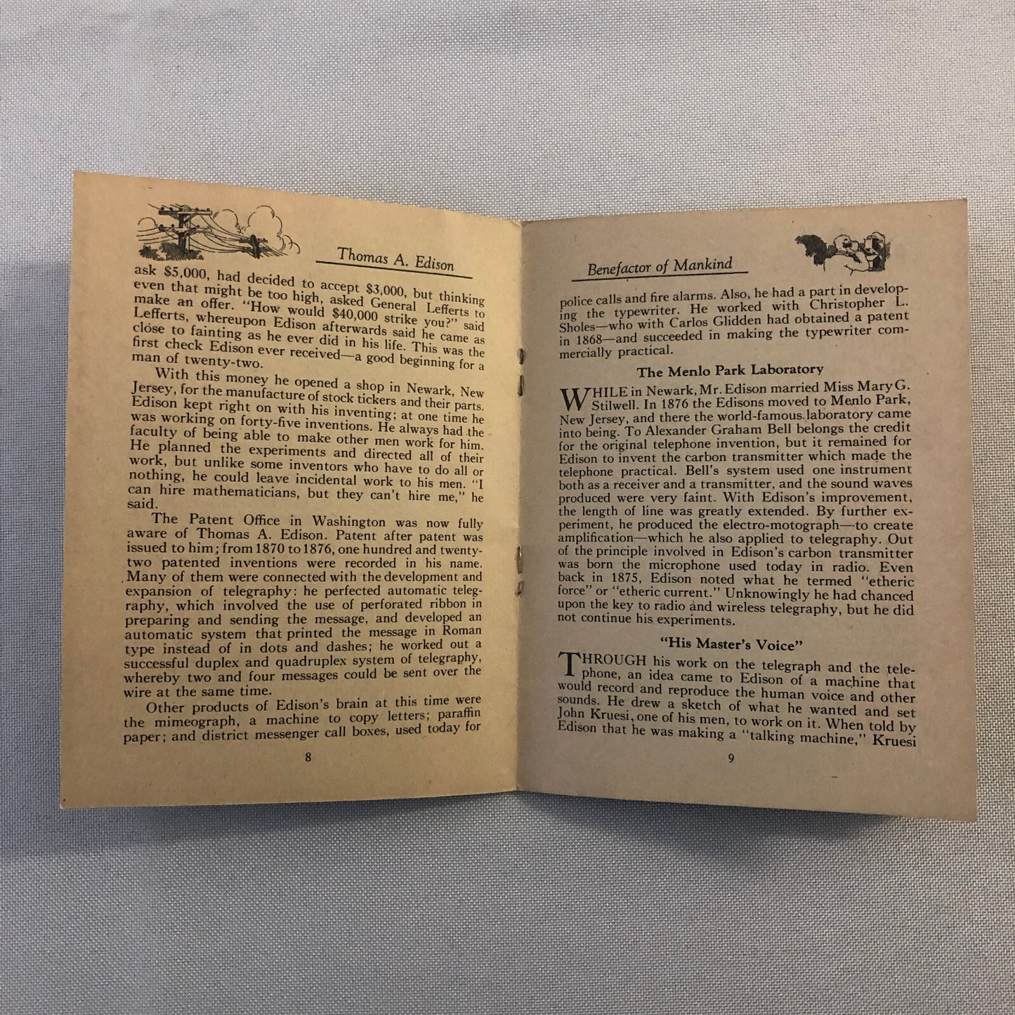 1932 John Hancock Life Insurance Company of Boston Thomas Edison Book