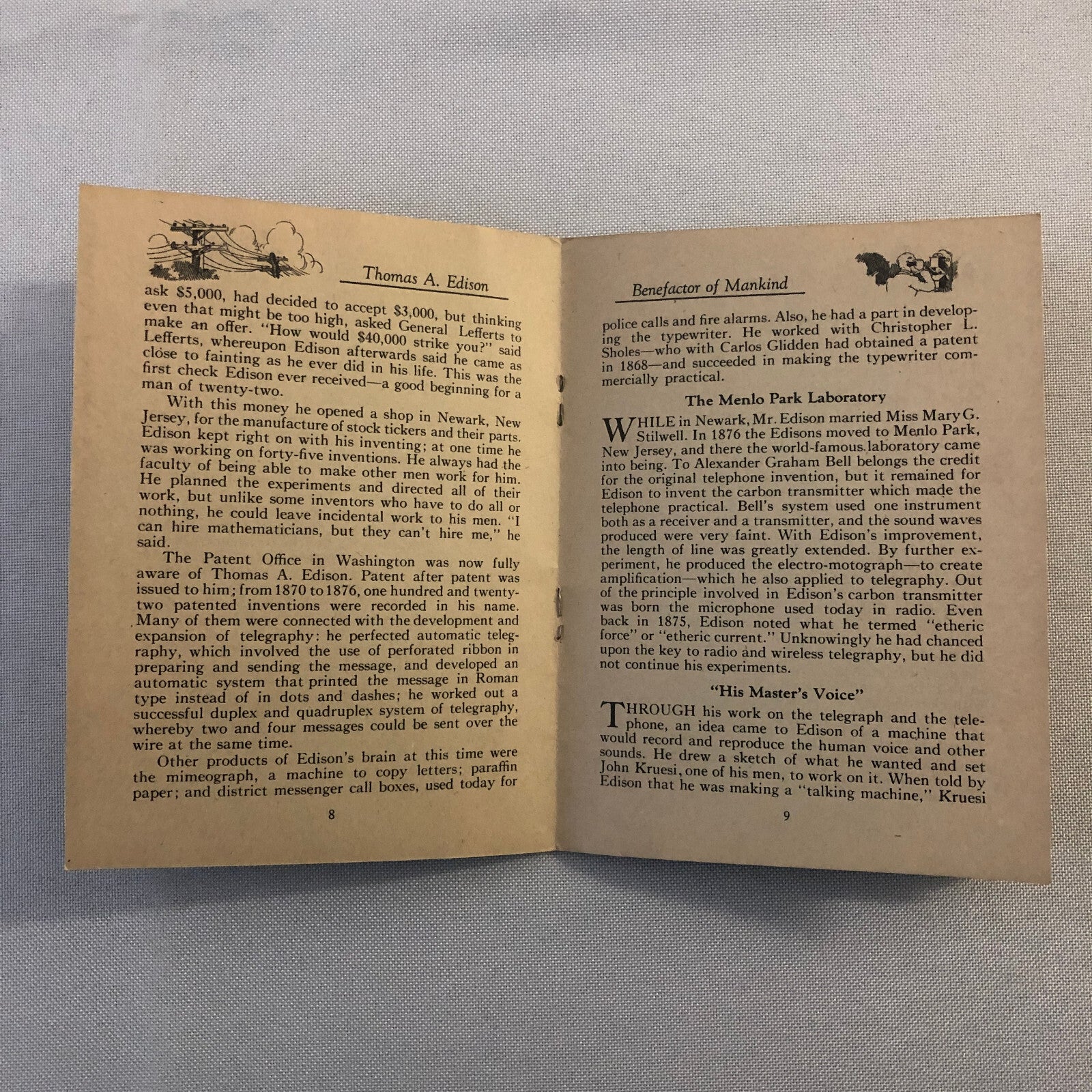 1932 John Hancock Life Insurance Company of Boston Thomas Edison Book