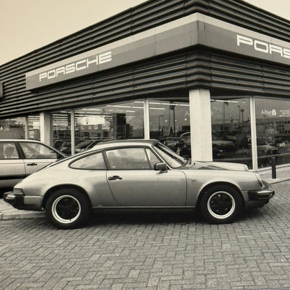 Porsche 911 at Dealership Photo Photograph Print Vintage 1988