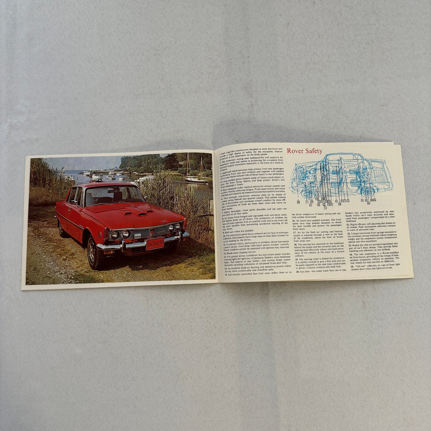 Rover 3500S Car Sales Brochure Catalog Advertising Vintage Rover 3500 S