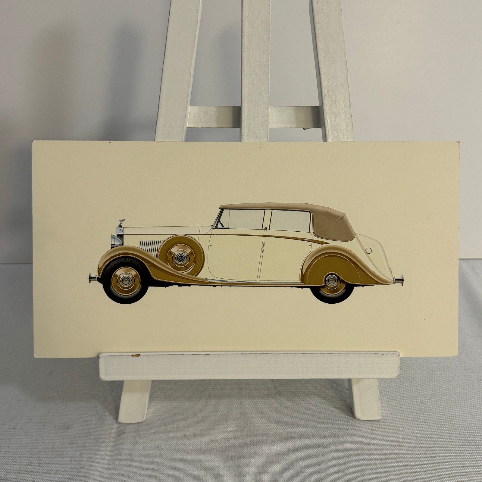 1938 Rolls Royce Phantom III Thrupp & Maberly Illustration Hand Drawn Art